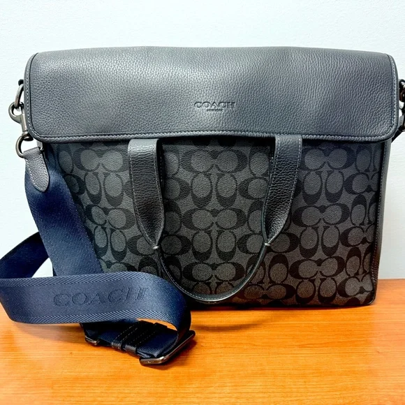 COACH Sullivan Portfolio Brief in Signature Canvas C9873. Great condition! - Picture 2 of 11